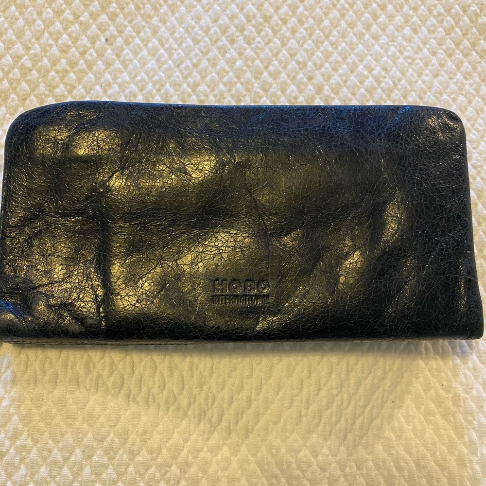Hobo Black Leather Wallet